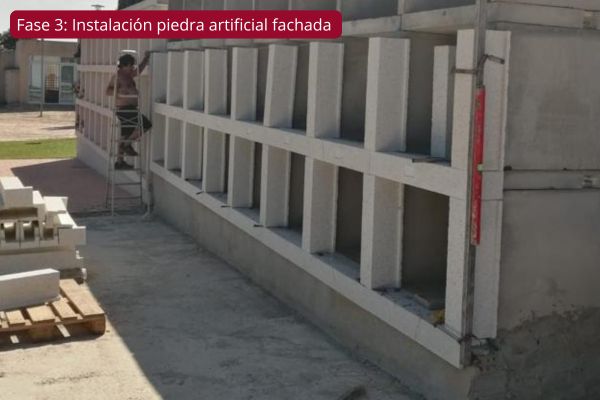 Instalacion Piedra Artificial Cementerio